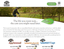 Tablet Screenshot of loomiscommunities.org